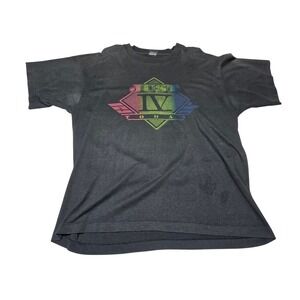 Vintage Just IV Today Graphic T Shirt XL Screen Stars‎ Best Faded Black 80s